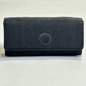 Kipling Brownie Wallet 7.5" x 3.75" x 1.5" Black Tonal Credit Card Cash Slots